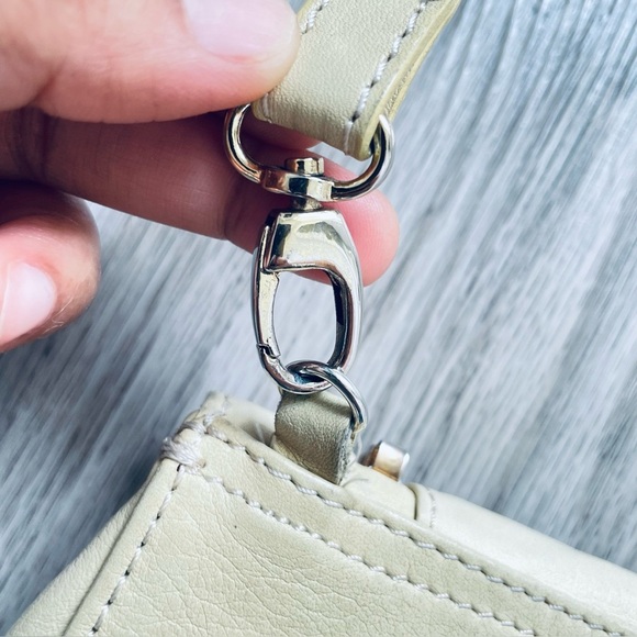 GIUDI LEATHER YELLOW CROSSBODY VINTAGE SHOULDER WOMEN BAG - Picture 7 of 16